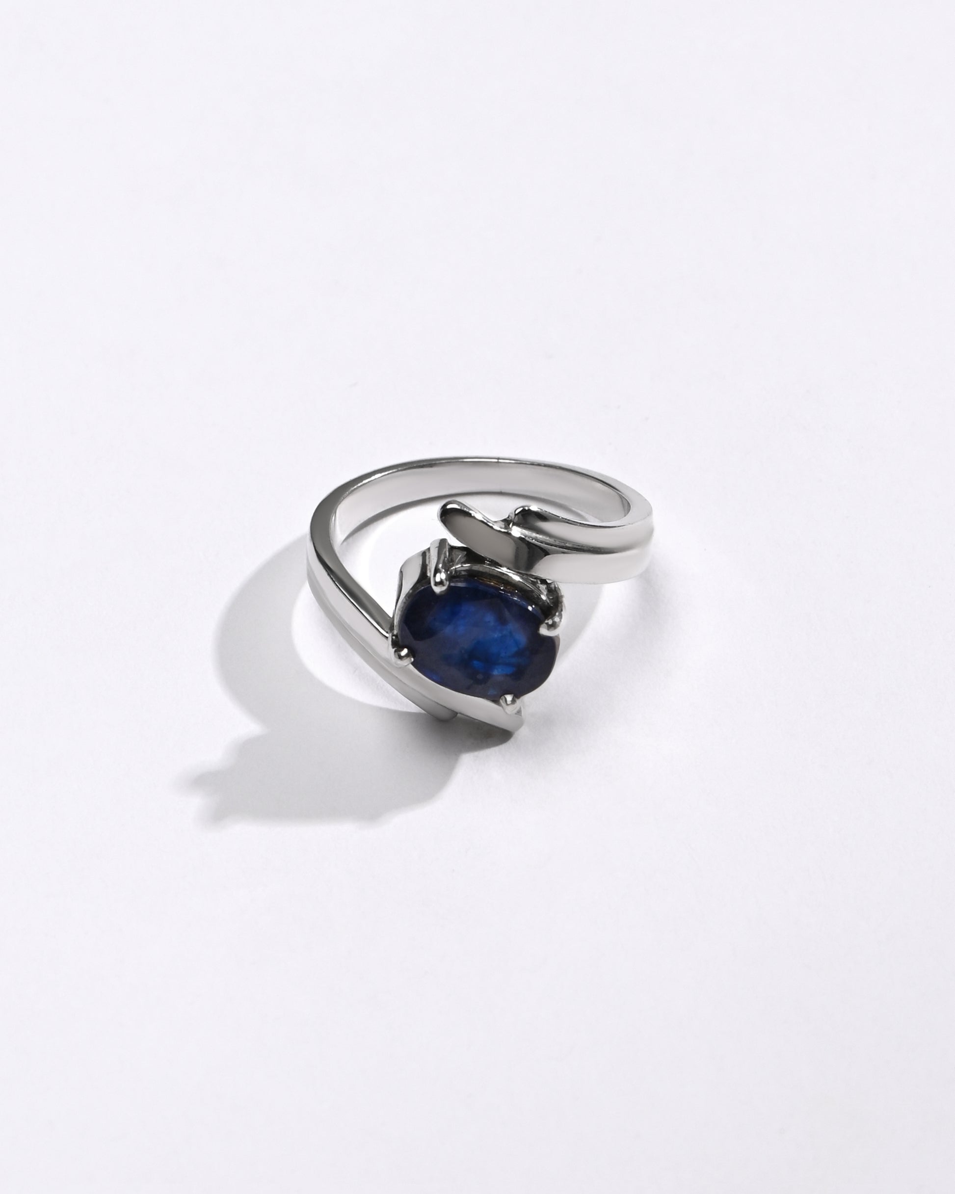Blue Sapphire (Neelam) Gemstone Ring – 925 Silver - 1103N4 - Myra