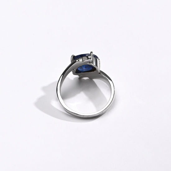 Blue Sapphire (Neelam) Gemstone Ring – 925 Silver - 1103N4 - Myra