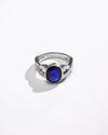 Elegant Blue Sapphire (Neelam) Ring – 925 Silver - 1104B - Myra