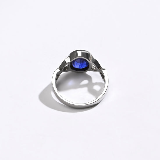 Natural Blue Sapphire (Neelam) Ring – 925 Silver - 1105B - Myra
