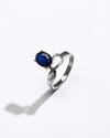 Authentic Blue Sapphire (Neelam) Ring in 925 Silver – #1110N4 - Myra