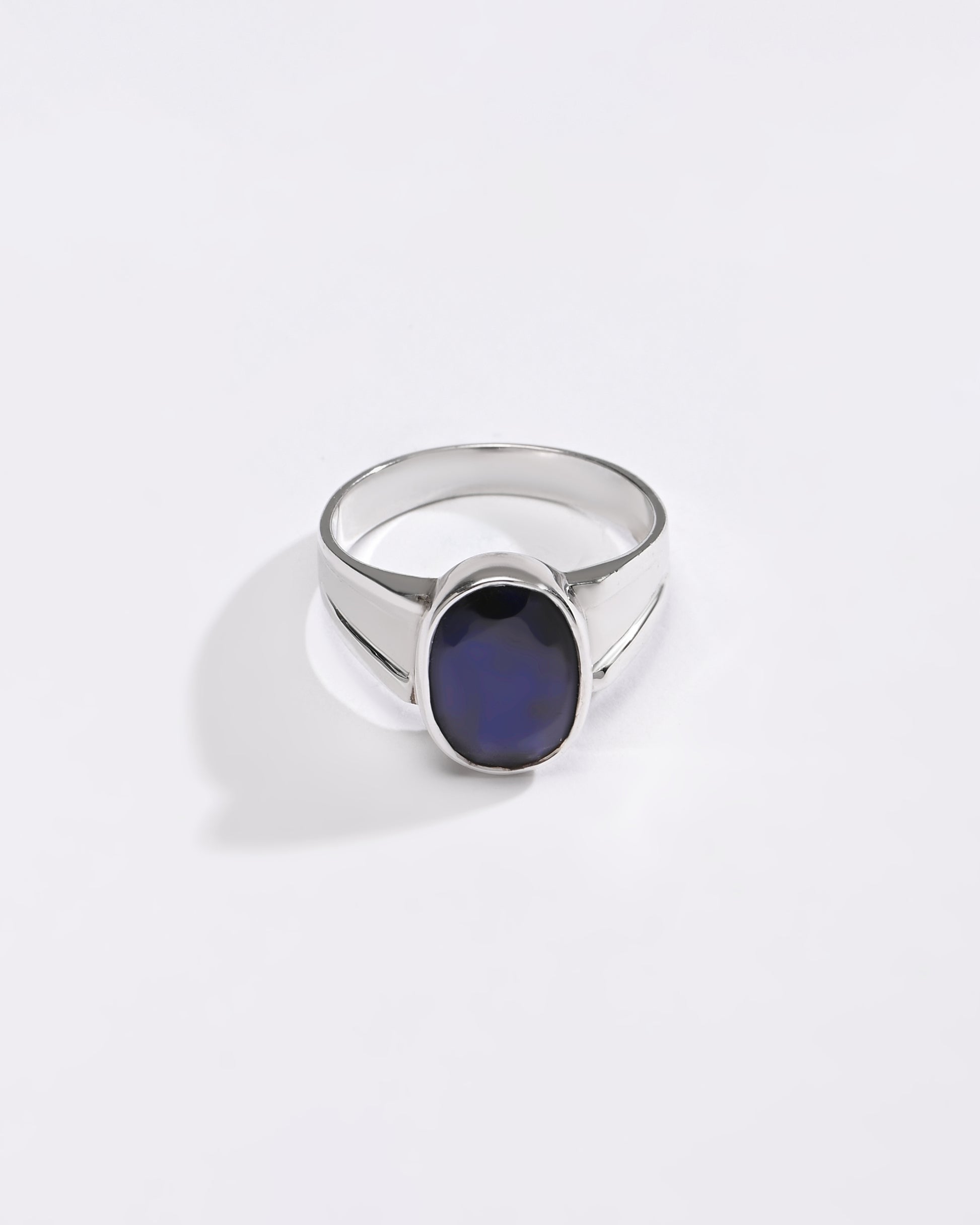 Elegant Blue Sapphire (Neelam) Ring – 925 Silver - 1111B - Myra