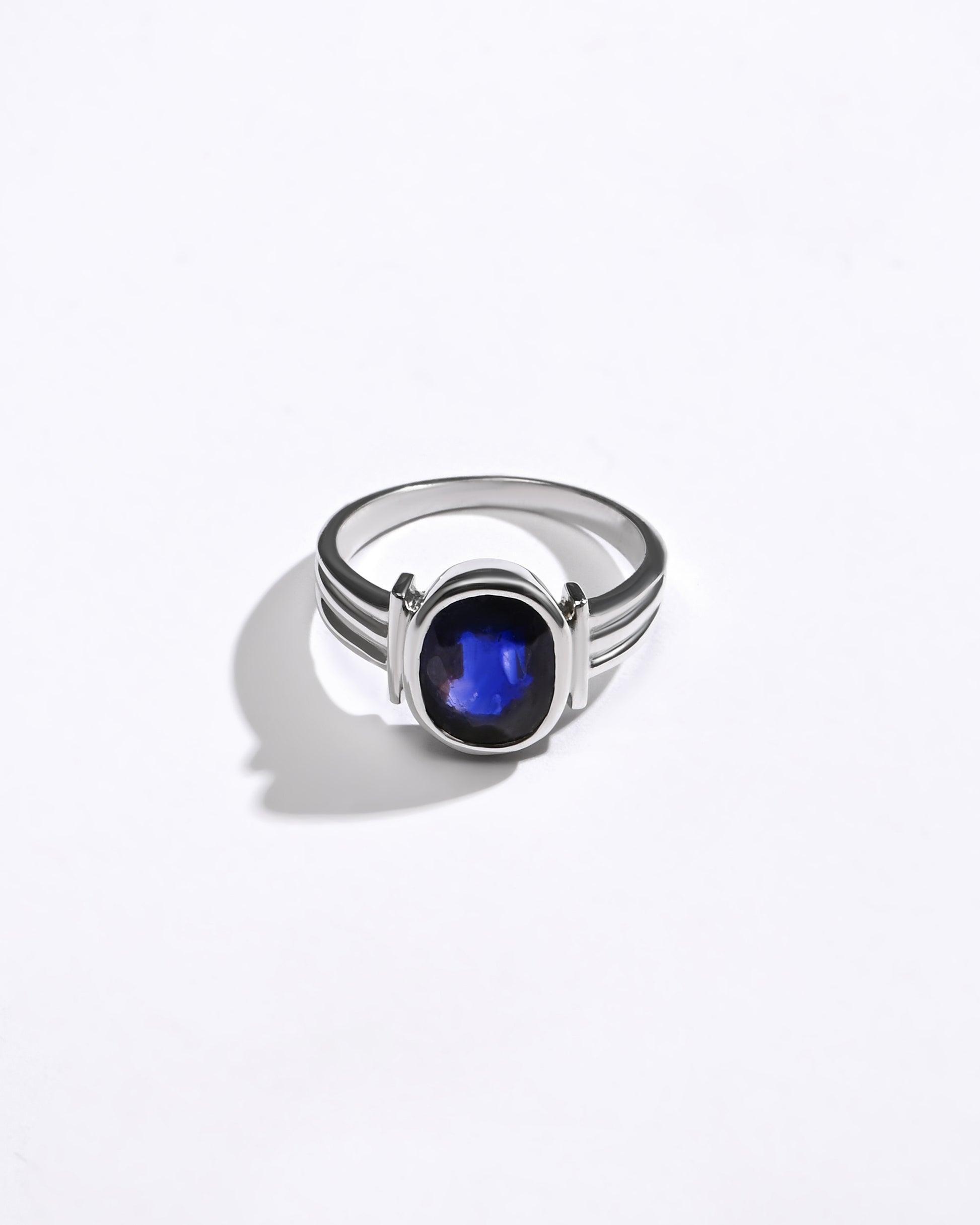 Natural Blue Sapphire (Neelam) Ring – 925 Silver - #1134B - Myra