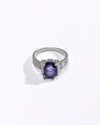 Royal Blue Sapphire (Neelam) Ring in 925 Silver - #1134N4 - Myra