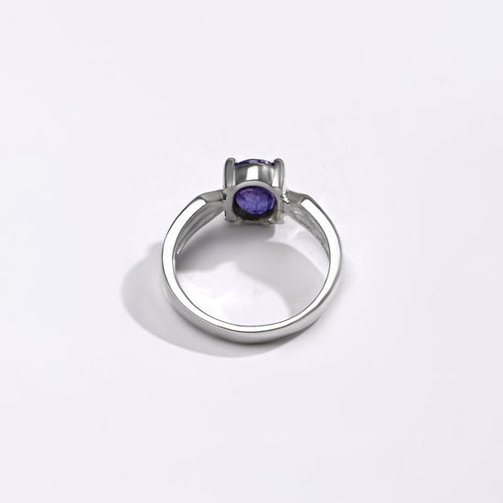 Daily Wear Blue Sapphire (Neelam) Ring – 925 Silver - 1136N4 - Myra