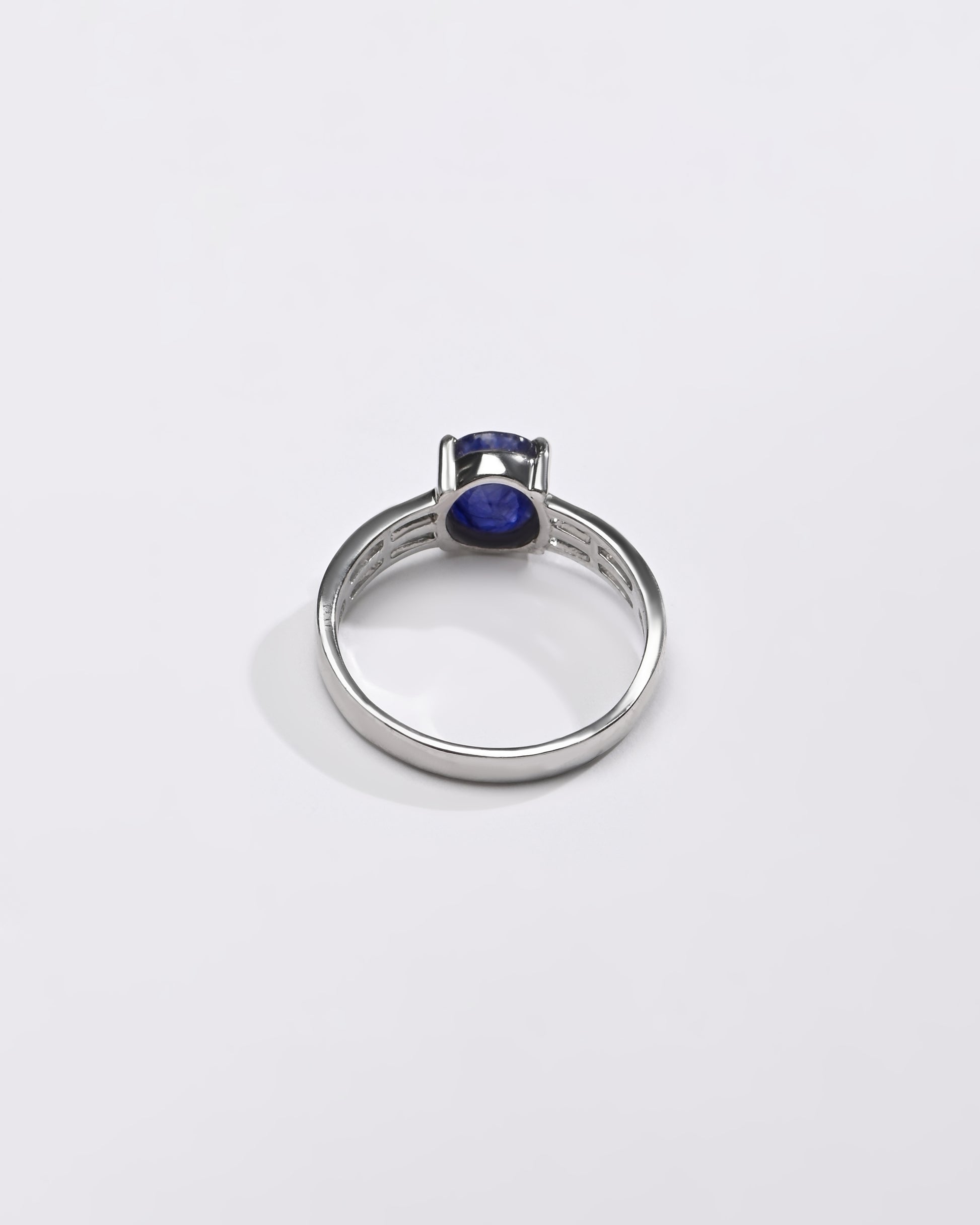 Luxe Blue Sapphire (Neelam) Ring – 925 Silver - 1142N4 - Myra