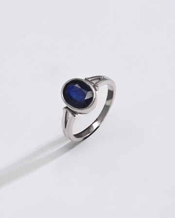 Royal Blue Sapphire (Neelam) Ring – 925 Silver - 1148B - Myra