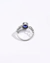 Bold Blue Sapphire (Neelam) Ring – 925 Silver - 1149B - Myra