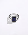 Blue Sapphire (Neelam) Ring – Rich Hue, 925 Silver - 1150N4 Sq - Myra