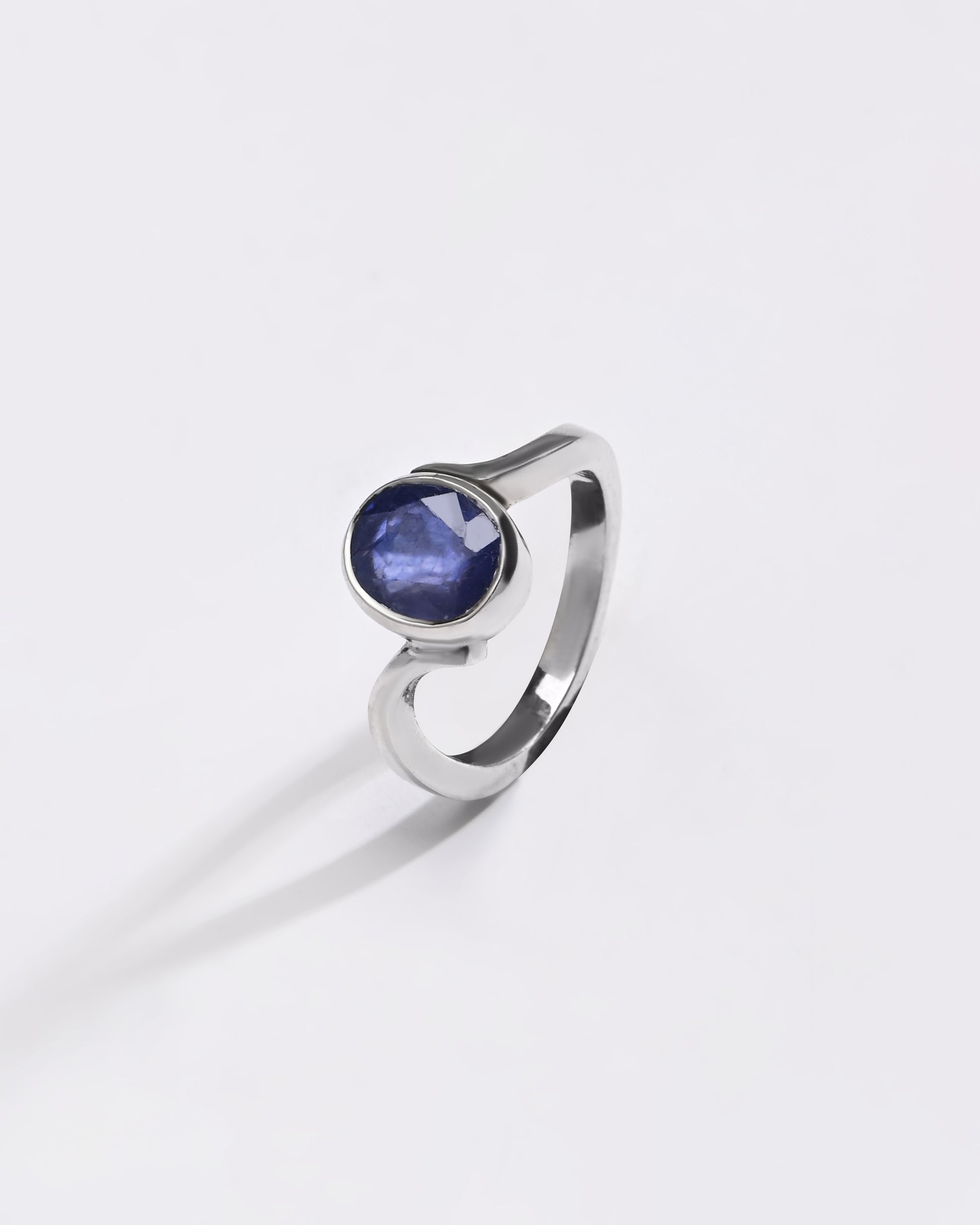 Deep Blue Sapphire (Neelam) Ring – 925 Silver - 1152B - Myra