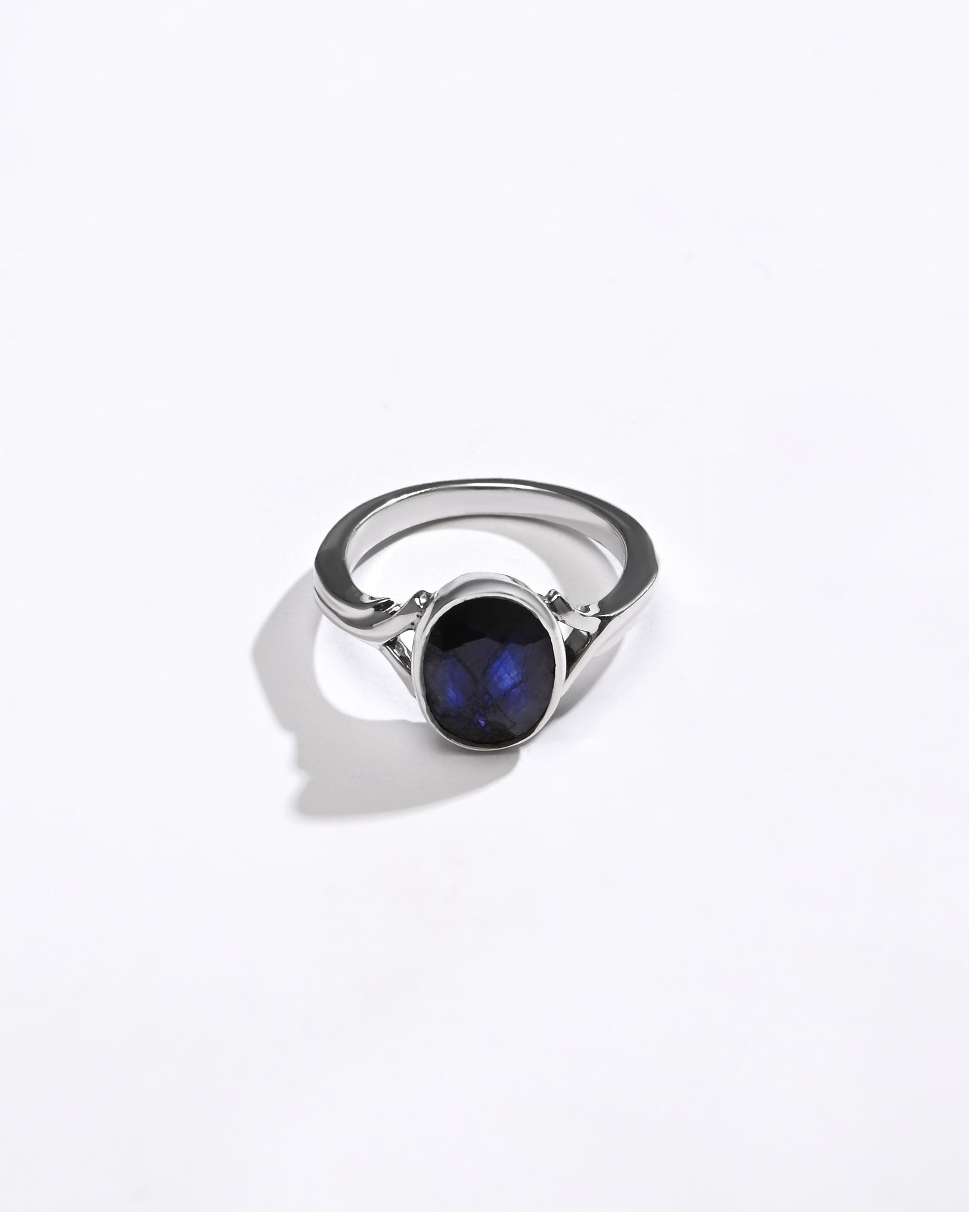 Daily Blue Sapphire (Neelam) Ring – 925 Silver - #1175B - Myra