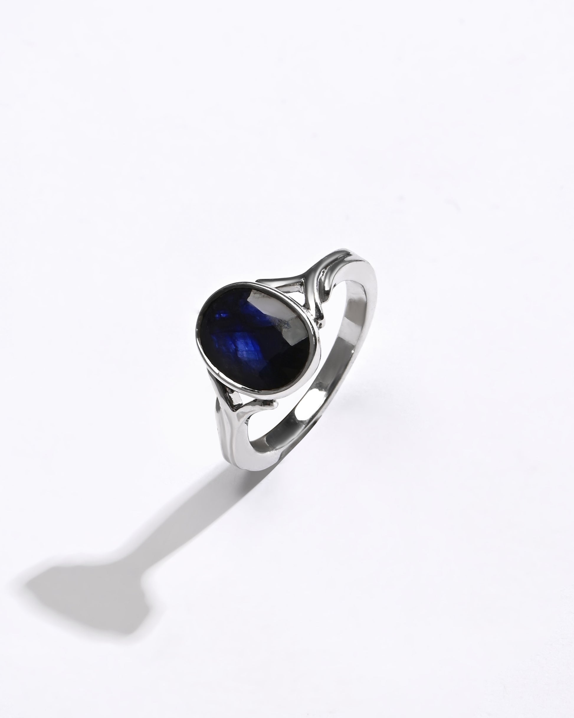 Daily Blue Sapphire (Neelam) Ring – 925 Silver - #1175B - Myra