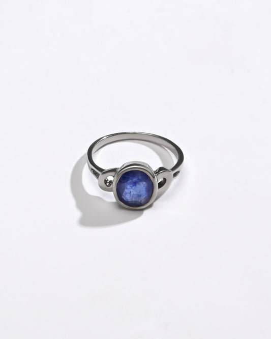 Signature Blue Sapphire (Neelam) Ring – 925 Silver - #1178B - Myra