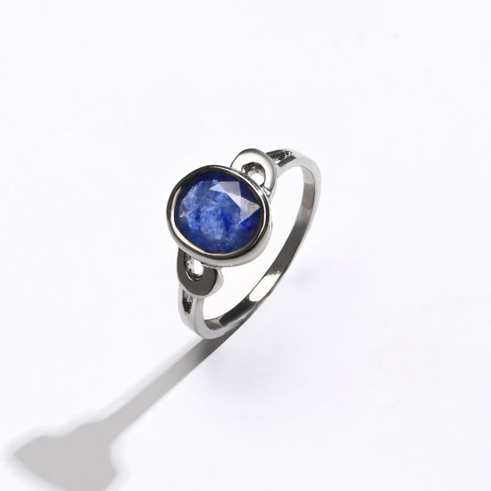 Signature Blue Sapphire (Neelam) Ring – 925 Silver - #1178B - Myra