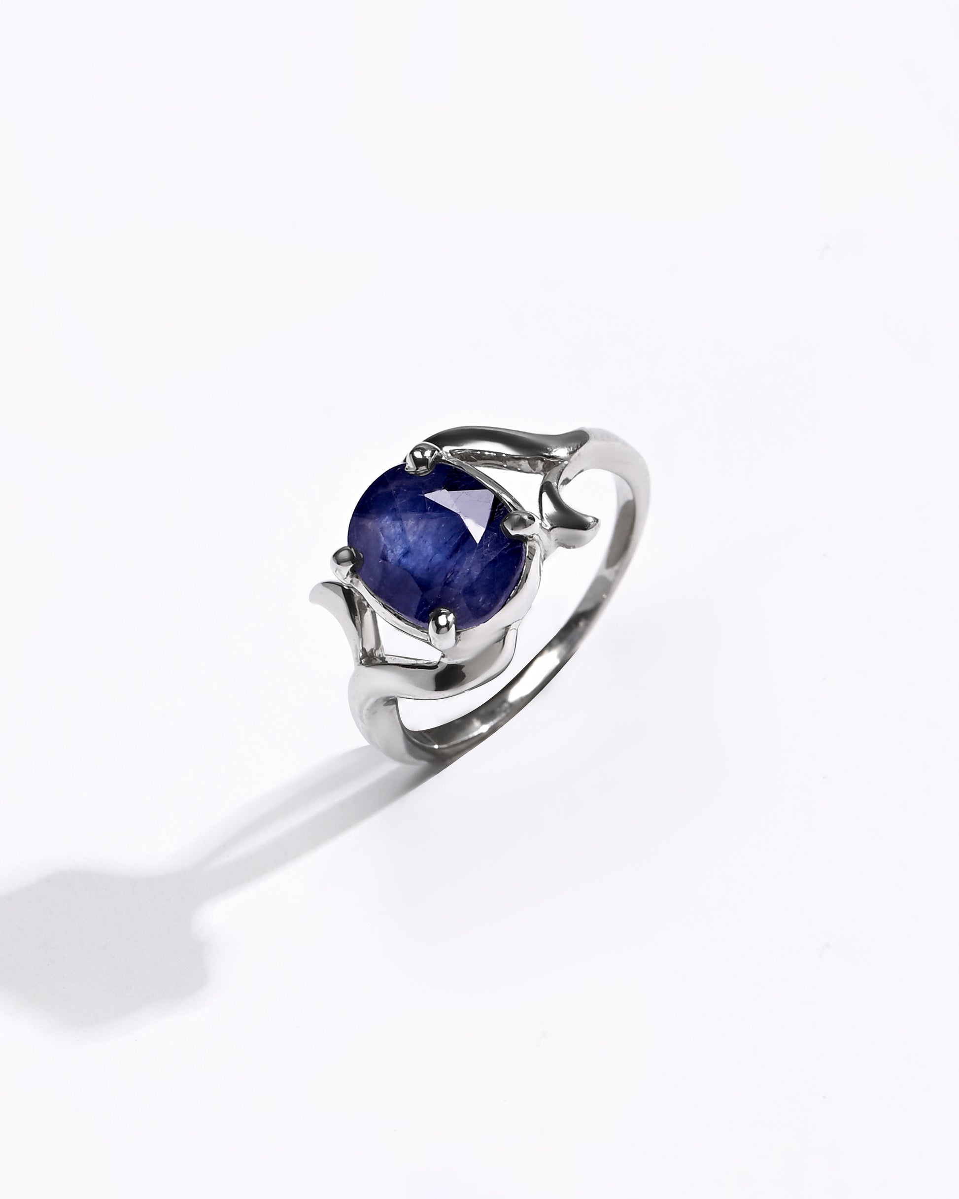 Pure Energy Blue Sapphire (Neelam) Ring – 925 Silver - #1177N4 - Myra