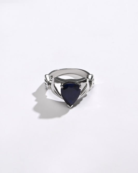 Blue Sapphire (Neelam) Ring – Radiant 925 Silver - #1180N3 - Myra