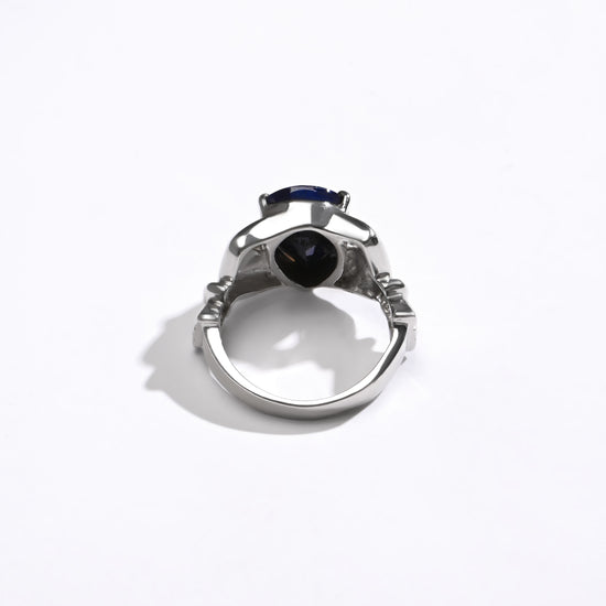 Blue Sapphire (Neelam) Ring – Radiant 925 Silver - #1180N3 - Myra