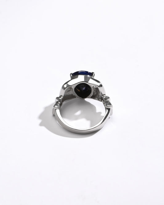 Blue Sapphire (Neelam) Ring – Radiant 925 Silver - #1180N3 - Myra