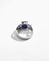 Designer Finish Blue Sapphire (Neelam) Ring – 925 Silver - #1210N4 - Myra