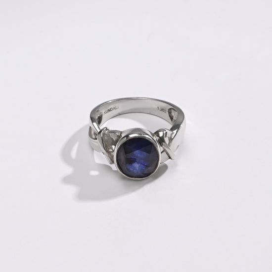 Vedic Fit Blue Sapphire (Neelam) Ring – 925 Silver - #1210B - Myra