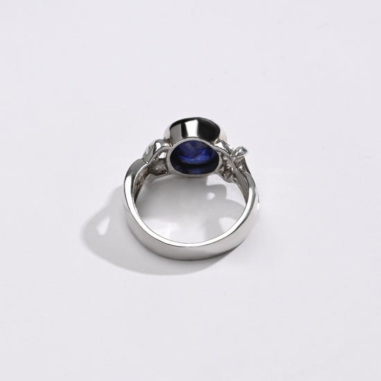 Vedic Fit Blue Sapphire (Neelam) Ring – 925 Silver - #1210B - Myra