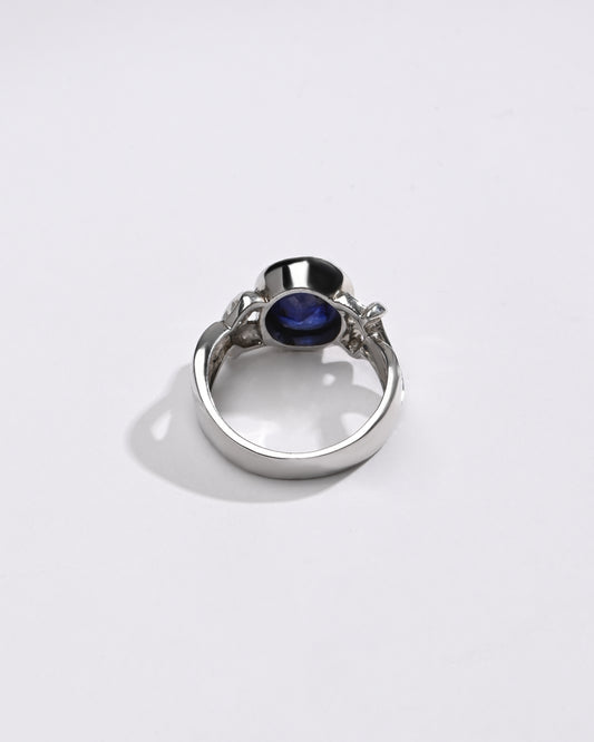 Vedic Fit Blue Sapphire (Neelam) Ring – 925 Silver - #1210B - Myra
