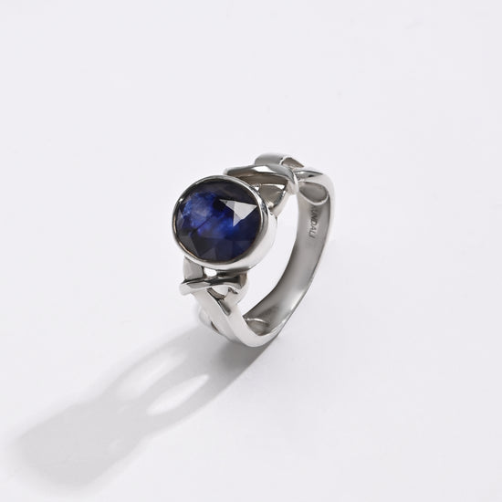Vedic Fit Blue Sapphire (Neelam) Ring – 925 Silver - #1210B - Myra