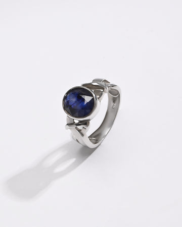 Vedic Fit Blue Sapphire (Neelam) Ring – 925 Silver - #1210B - Myra