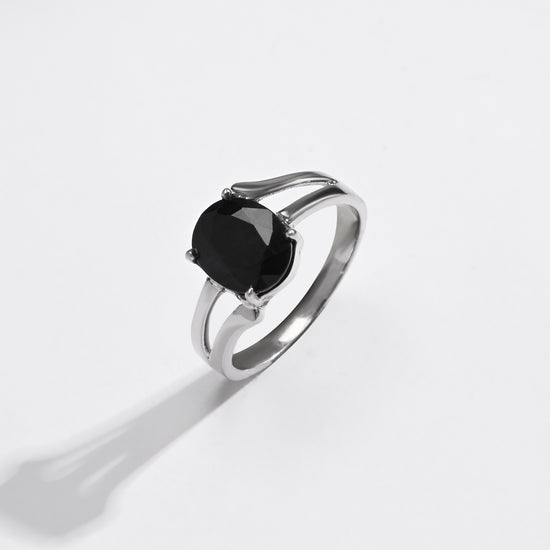 Chic Blue Sapphire (Neelam) Ring – 925 Silver - #1182N4 - Myra