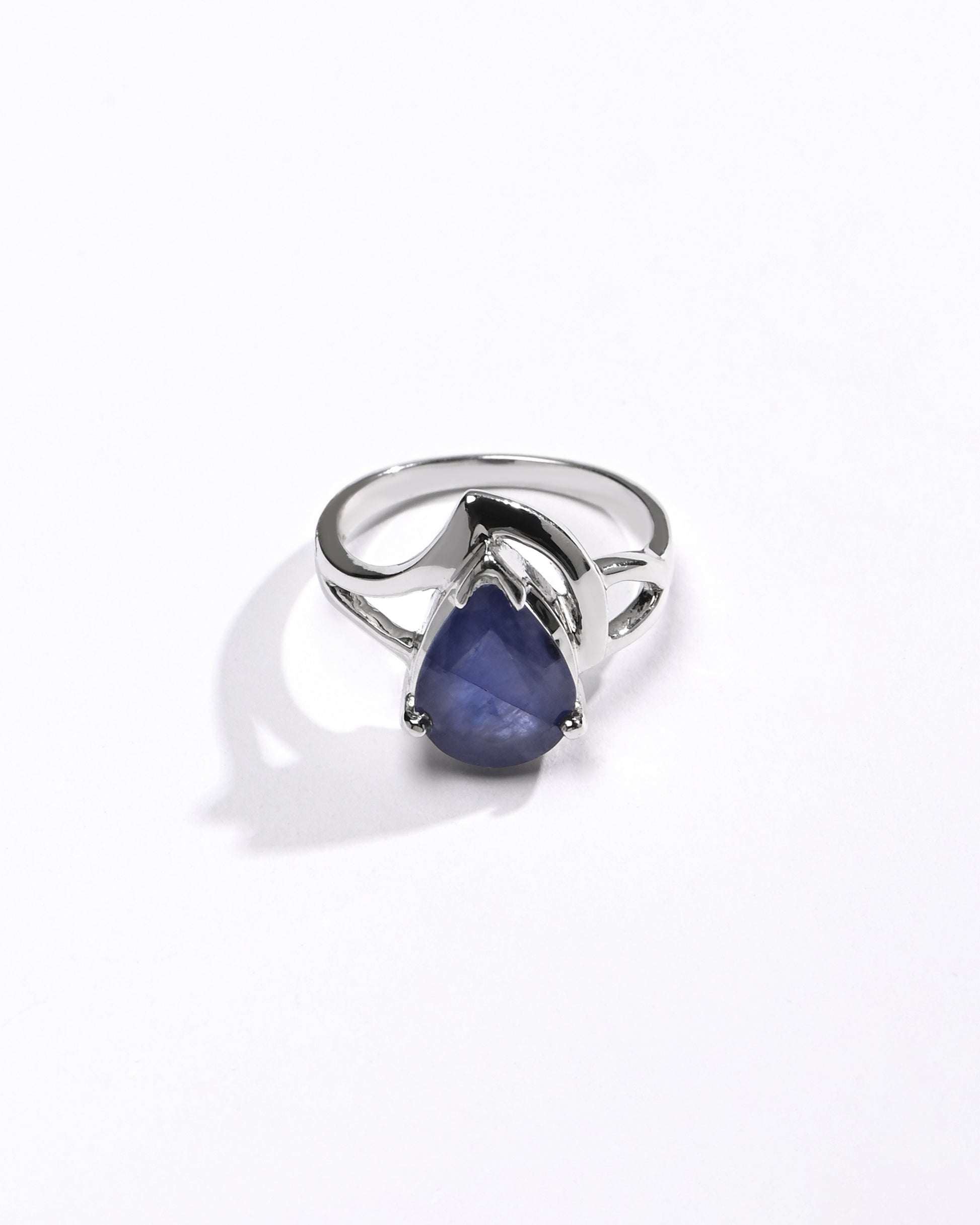 Bold Luxe Blue Sapphire (Neelam) Ring – 925 Silver - #1192N3 Dr - Myra