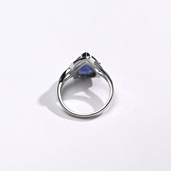 Bold Luxe Blue Sapphire (Neelam) Ring – 925 Silver - #1192N3 Dr - Myra