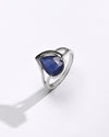 Bold Luxe Blue Sapphire (Neelam) Ring – 925 Silver - #1192N3 Dr - Myra