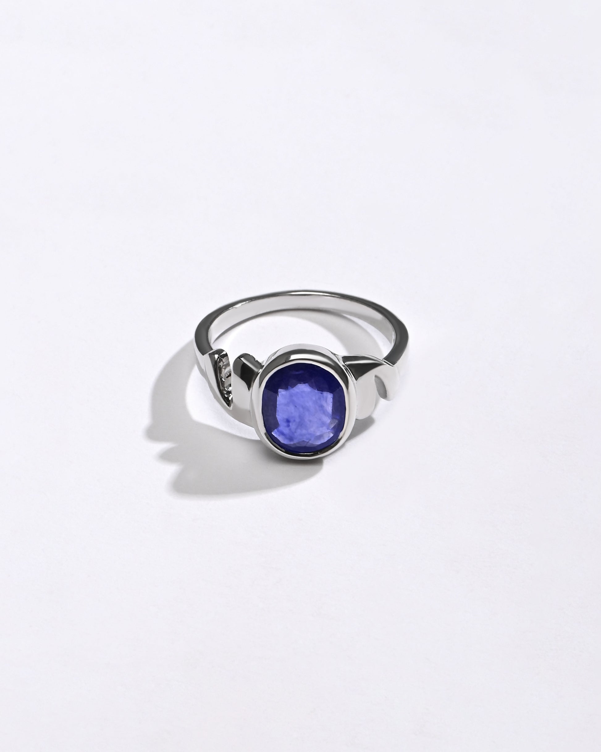 Natural Blue Sapphire (Neelam) Ring – 925 Silver - #1196B - Myra