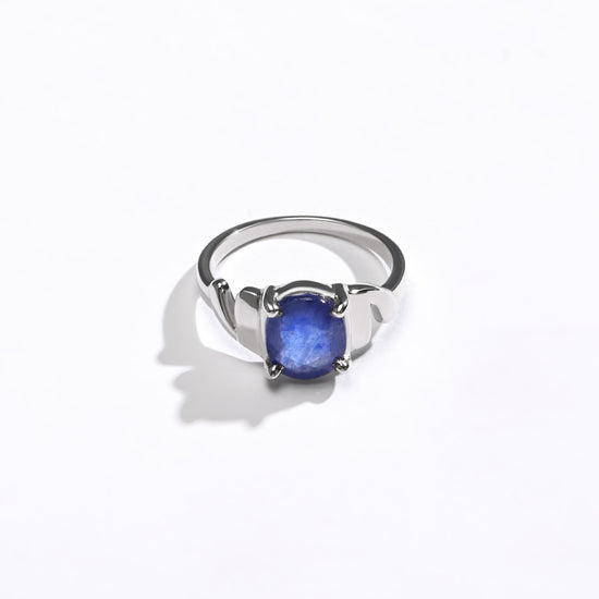 Power Blue Sapphire (Neelam) Ring – 925 Silver - #1196N4 - Myra
