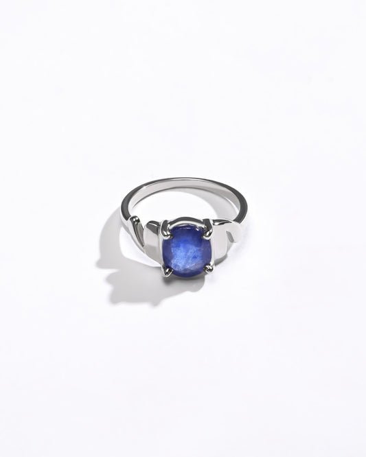 Power Blue Sapphire (Neelam) Ring – 925 Silver - #1196N4