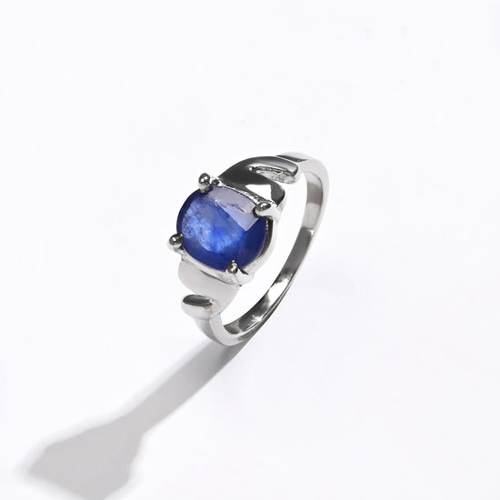 Power Blue Sapphire (Neelam) Ring – 925 Silver - #1196N4 - Myra