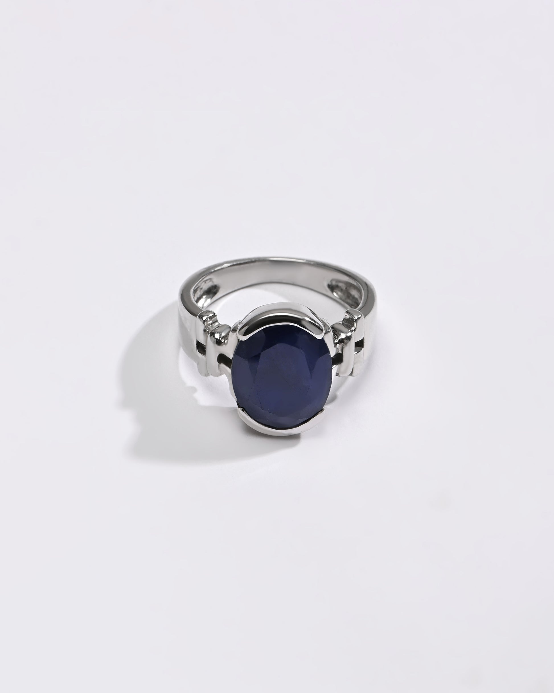 Blue Sapphire (Neelam) Ring – 925 Silver Craftsmanship - #1199HB - Myra
