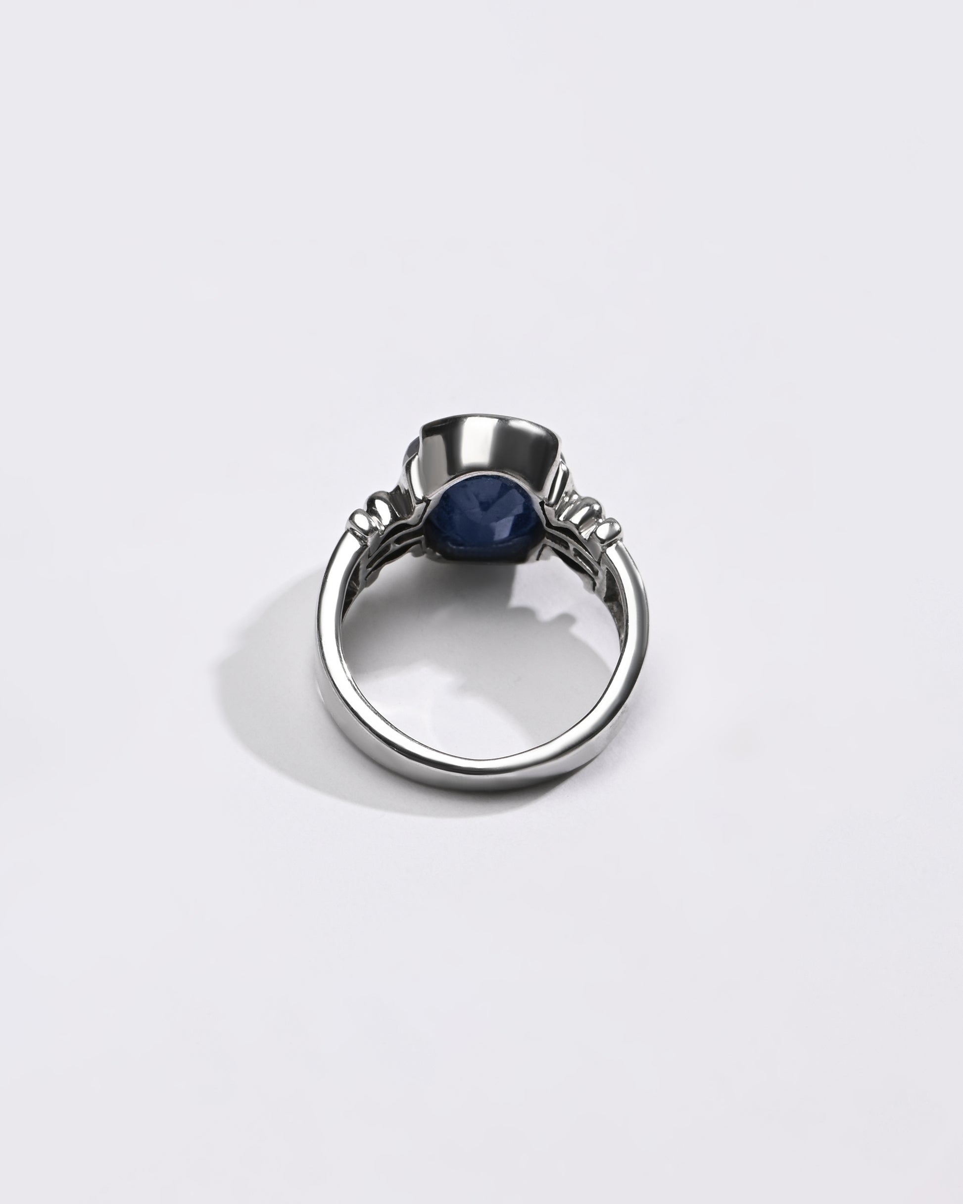 Blue Sapphire (Neelam) Ring – 925 Silver Craftsmanship - #1199HB - Myra