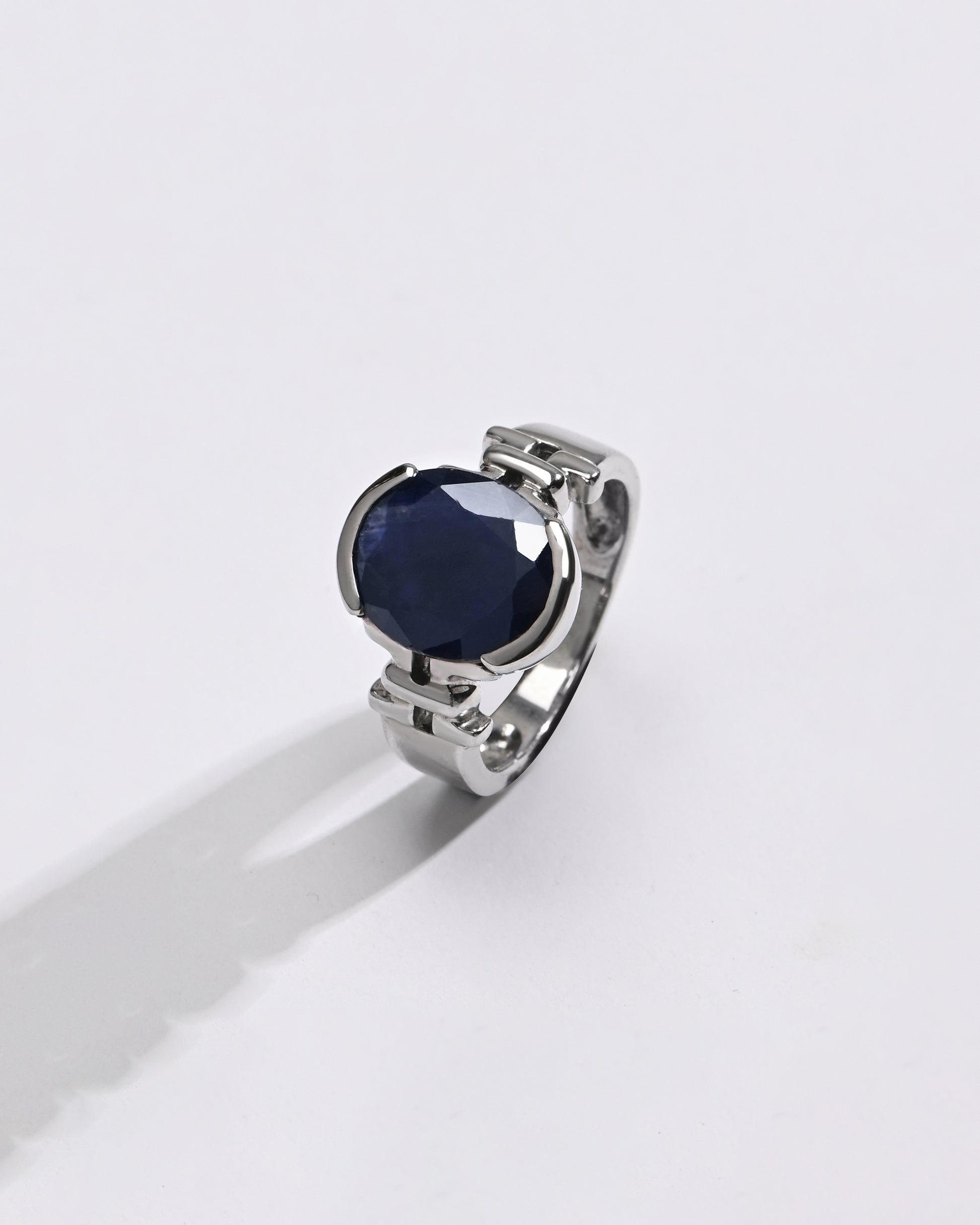 Blue Sapphire (Neelam) Ring – 925 Silver Craftsmanship - #1199HB - Myra