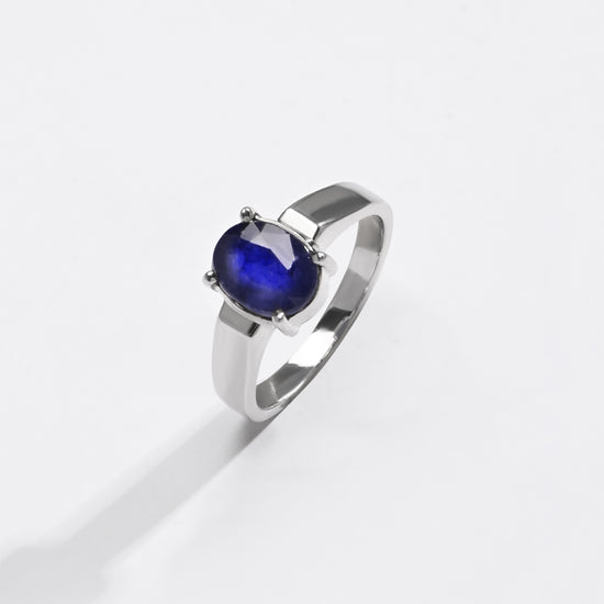 Everyday Blue Sapphire (Neelam) Ring – 925 Silver - #1200N4 - Myra