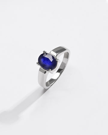 Everyday Blue Sapphire (Neelam) Ring – 925 Silver - #1200N4 - Myra