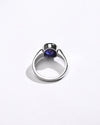 Blue Sapphire (Neelam) Ring – Minimal Vedic 925 Silver - #1200B - Myra