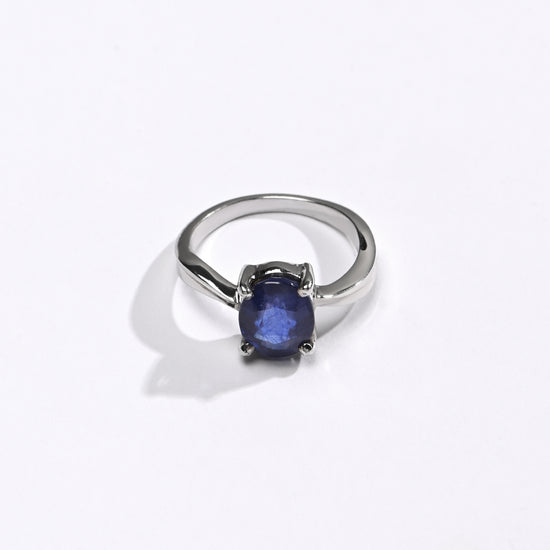 Blue Sapphire (Neelam) Ring in 925 Silver - #1201N4 - Myra