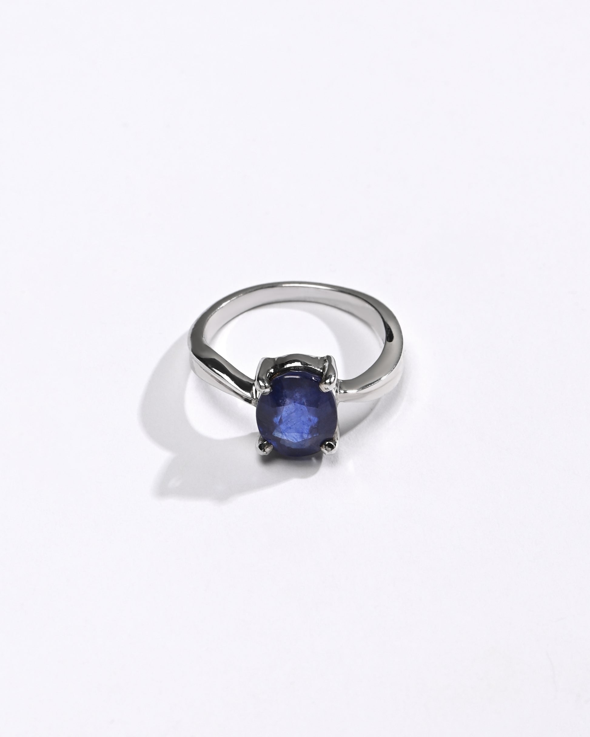 Blue Sapphire (Neelam) Ring in 925 Silver - #1201N4 - Myra