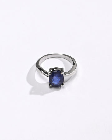 Blue Sapphire (Neelam) Ring in 925 Silver - #1201N4 - Myra