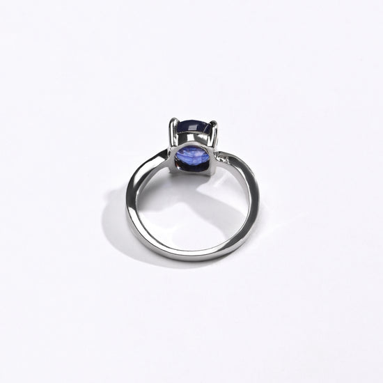 Blue Sapphire (Neelam) Ring in 925 Silver - #1201N4 - Myra