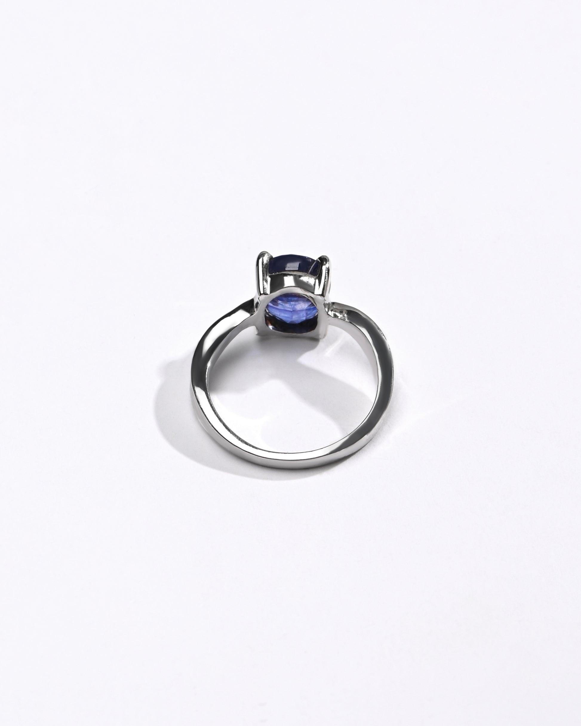 Blue Sapphire (Neelam) Ring in 925 Silver - #1201N4 - Myra