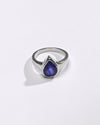 Classic Wear Blue Sapphire (Neelam) Ring – 925 Silver - #1203B Drop - Myra