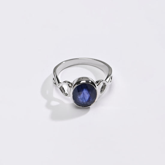 Shimmer Blue Sapphire (Neelam) Ring – 925 Silver - #1220B - Myra