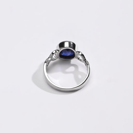 Shimmer Blue Sapphire (Neelam) Ring – 925 Silver - #1220B - Myra